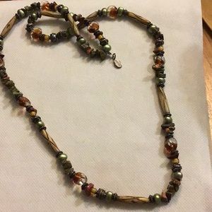 Chico’s Mixed Media Necklace Variety of Beads